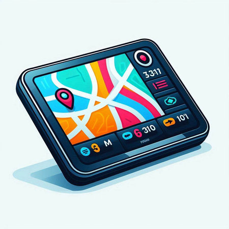 GPS navigator on white background. Vector illustration. EPS 10のイラスト素材