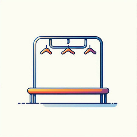 Bathroom bench icon in flat style isolated on white background. Vector illustration.のイラスト素材