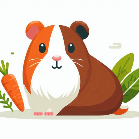 Cute guinea pig vector illustration. Cute guinea pig vector illustration.のイラスト素材