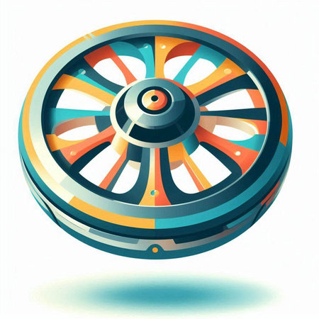 Racing wheel on a white background. Vector illustration. Eps 10.のイラスト素材