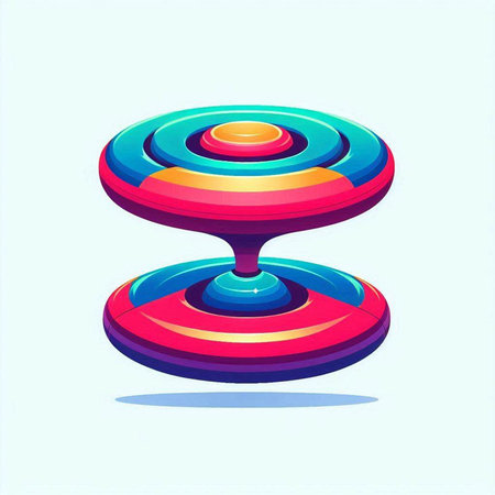 Vector illustration of a multicolored abstract geometric background with circles.のイラスト素材