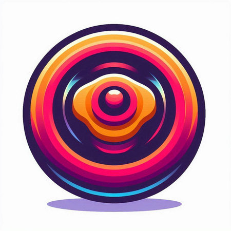 Abstract colorful circle logo. Vector illustration isolated on the white background.のイラスト素材