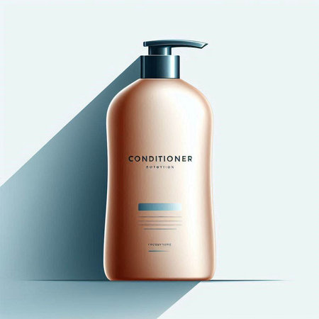 Vector 3d Realistic Cosmetic Bottle Template for Ads or Magazine Background.のイラスト素材