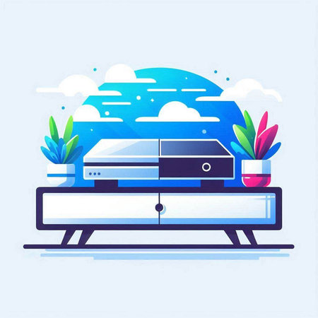 Vector illustration of modern flat design concept of cloud computing and data storageのイラスト素材
