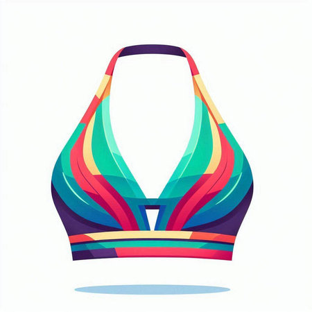 Colorful swimsuit isolated on a white background. Vector illustration.のイラスト素材