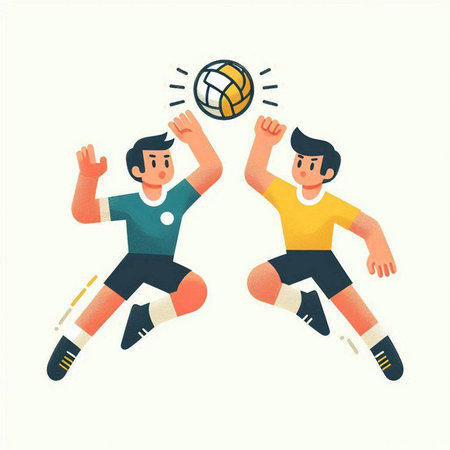 Volleyball players. Volleyball players. Vector illustration.のイラスト素材
