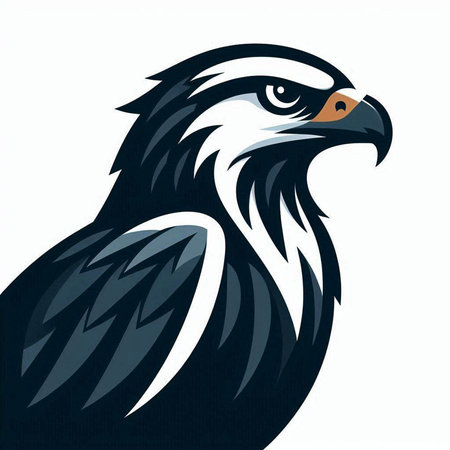 Eagle head on a white background. Vector illustration for your designのイラスト素材