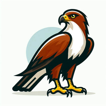 Eagle with big beak. Vector illustration on white background.のイラスト素材