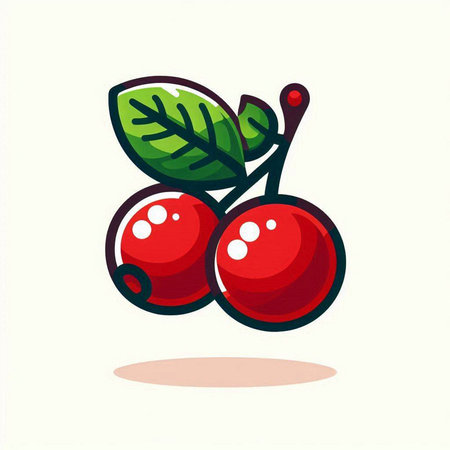 Cranberry vector icon. Cartoon illustration of cranberry vector icon for web designのイラスト素材