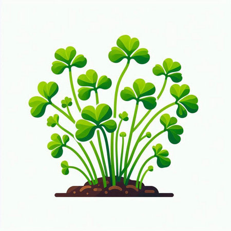 Green sprouts on white background. Vector illustration. Eps 10.のイラスト素材