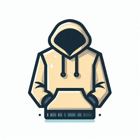 Hoodie icon. Vector illustration. Isolated on white background.のイラスト素材