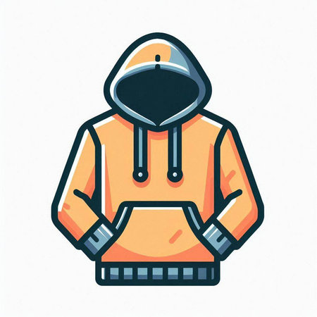 Hoodie isolated on white background. Vector illustration. Eps 10.のイラスト素材
