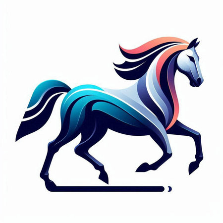 Horse vector illustration isolated on a white background. Horse silhouette.のイラスト素材