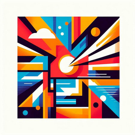 Abstract colorful background with geometric elements. Vector Illustration. Eps 10のイラスト素材