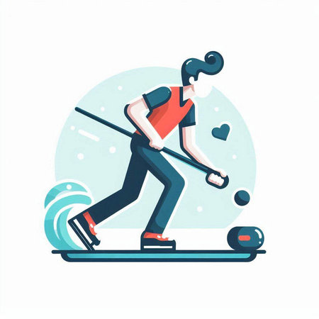 Vector illustration of a man skiing on a snowboard. Flat style.のイラスト素材