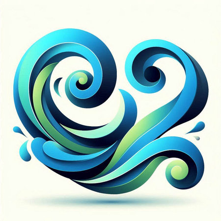 Abstract blue swirl on white background, vector illustration eps 10.のイラスト素材
