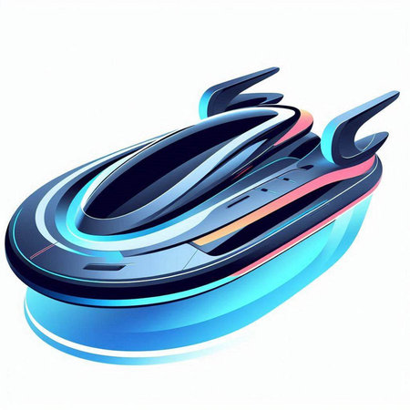 cruise ship isolated on white background. 3d render illustration.のイラスト素材