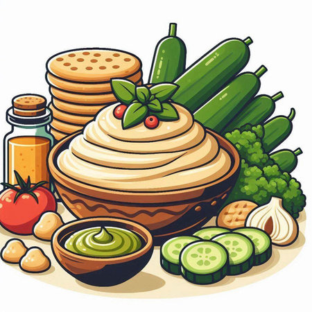 Cyclist Riding a Bike on the Road in the Mountains. Vector Illustrationのイラスト素材