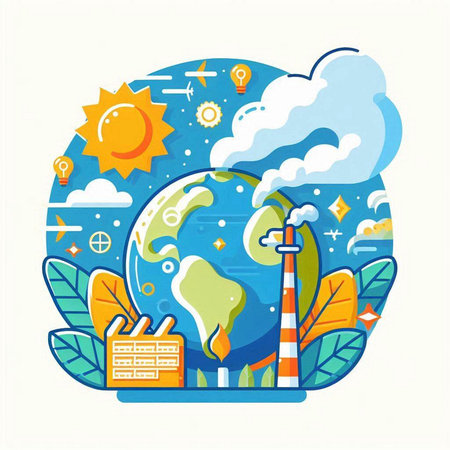 Ecology concept. Save the Earth. Vector illustration in flat styleのイラスト素材