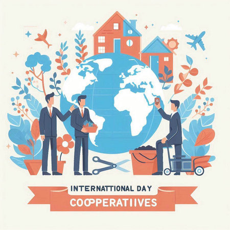 International Day of Families. Vector illustration in flat style on white background.のイラスト素材