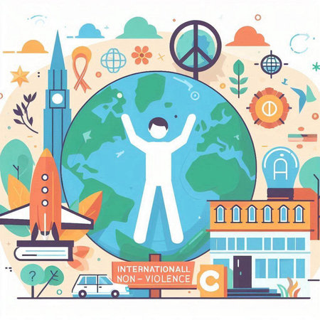 Flat design modern vector illustration concept of international tourism and traveling around the world.のイラスト素材