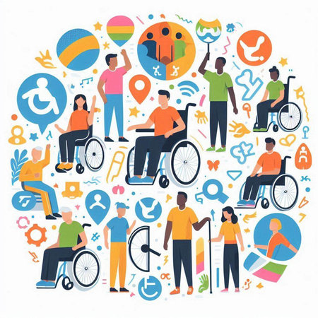 Cute dogs and flowers on a white background. Vector illustration.のイラスト素材