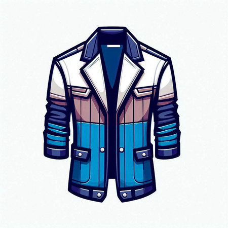 Vector illustration of a jacket on a white background. Vector illustration.のイラスト素材