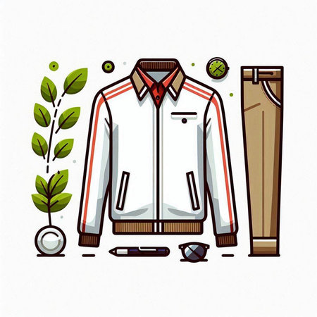 Polo jacket isolated on white background. Vector illustration. EPS 10のイラスト素材