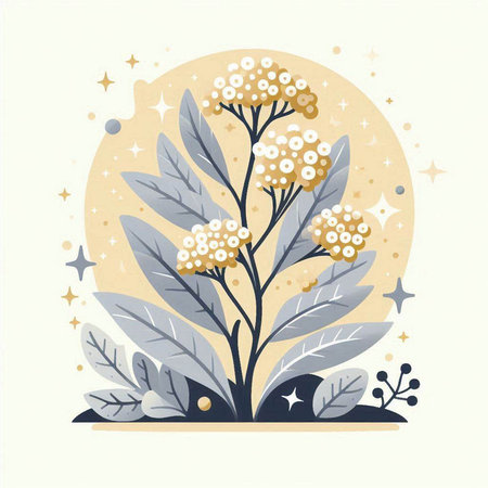 Floral background with flowers and stars. Vector illustration. Eps10のイラスト素材