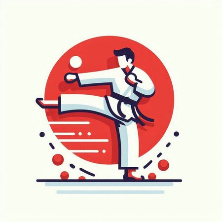 Tae Kwon Do (Kwon Do) vector illustration.のイラスト素材