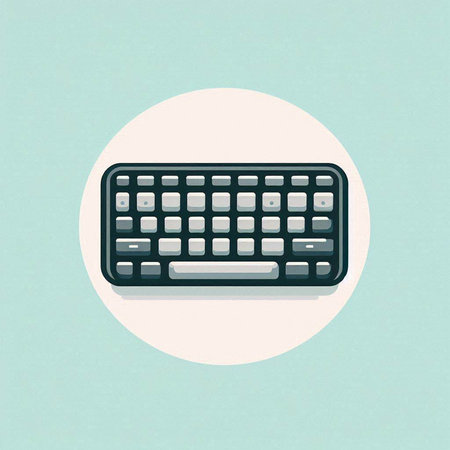 Keyboard icon, vector illustration. Flat design style. EPS 10のイラスト素材