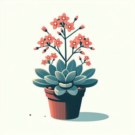 Cactus in a pot on a white background. Vector illustration.のイラスト素材