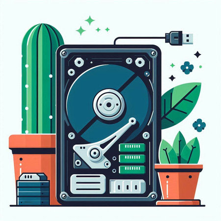 Vector illustration of a safe on a blue background in cartoon style.のイラスト素材