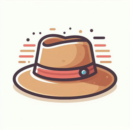 Illustration of a cowboy hat isolated on a white background - vectorのイラスト素材