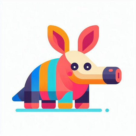 Cute pig. Colorful vector illustration in flat cartoon style.のイラスト素材