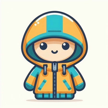 Vector illustration of a cute cartoon astronaut boy in a helmet and jacketのイラスト素材