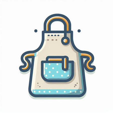 Kitchen apron icon. Kitchen apron icon. Vector illustrationのイラスト素材