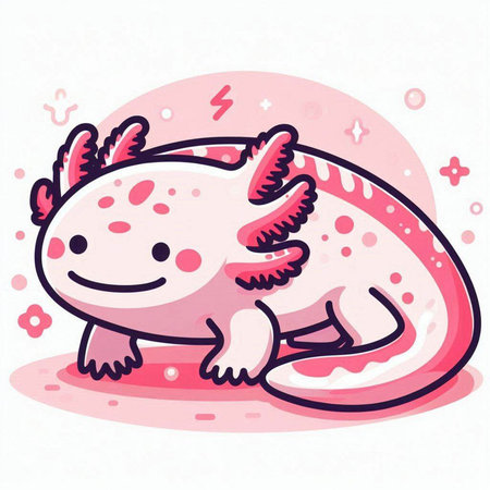 Cute cartoon stegosaurus on pink background. Vector illustration.のイラスト素材