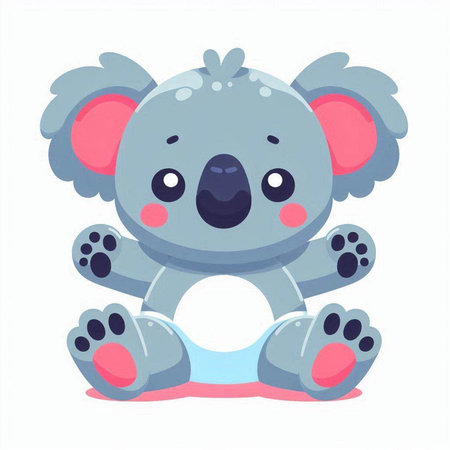 Cute cartoon koala. Vector illustration of a cute koala.のイラスト素材