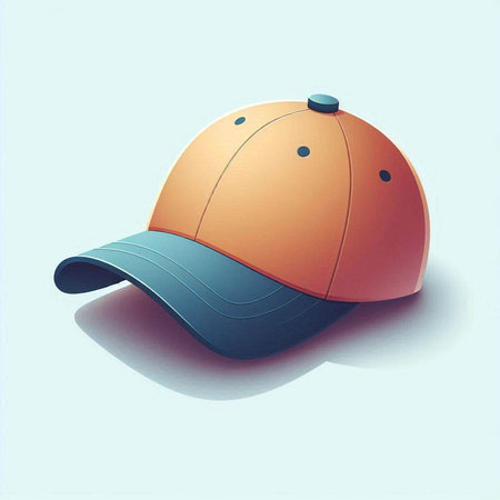 Baseball cap in retro style. Vector illustration. Eps 10.のイラスト素材