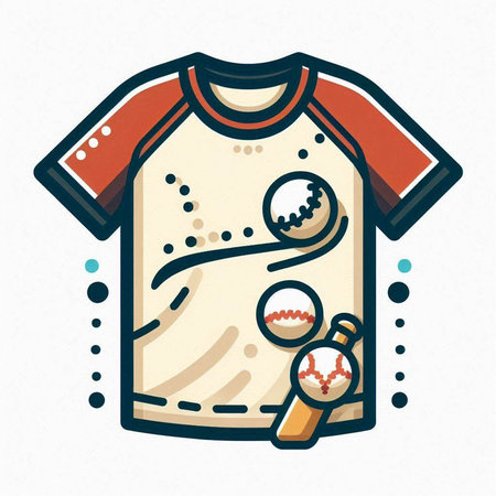 Baseball t-shirt with crossed bats and ball. Vector illustration.のイラスト素材