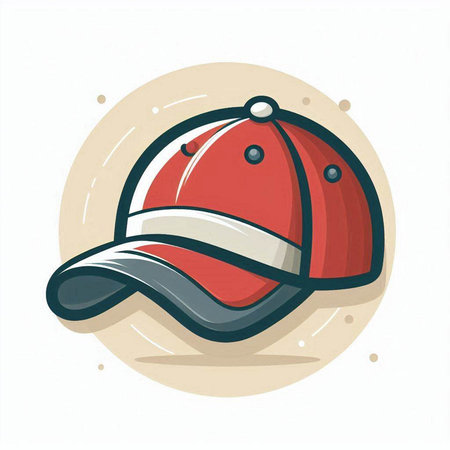 Baseball cap icon vector illustration. Flat design style. Vector illustration.のイラスト素材