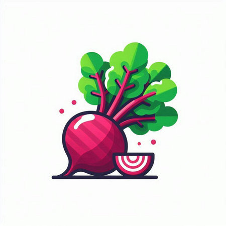 Beetroot vector icon. Isolated on white background. Vector illustration.のイラスト素材