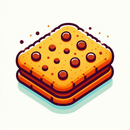 Biscuit icon. Vector illustration. Isolated on white background.のイラスト素材