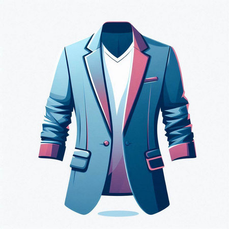 Vector illustration of a male suit on a white background. Template for design.のイラスト素材