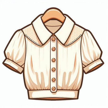 Men's shirt isolated on a white background. Vector illustration. Eps 10.のイラスト素材