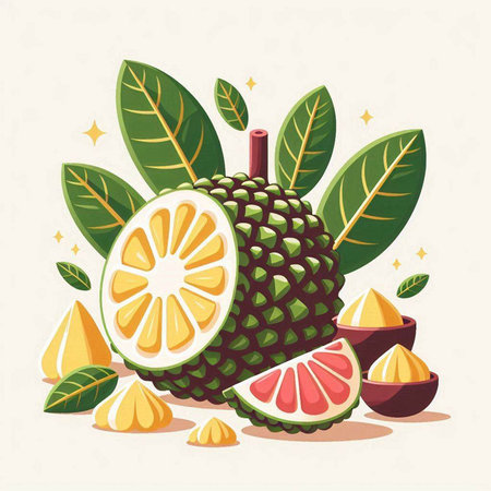 Exotic fruit vector illustration. Exotic tropical fruit vector illustration.のイラスト素材