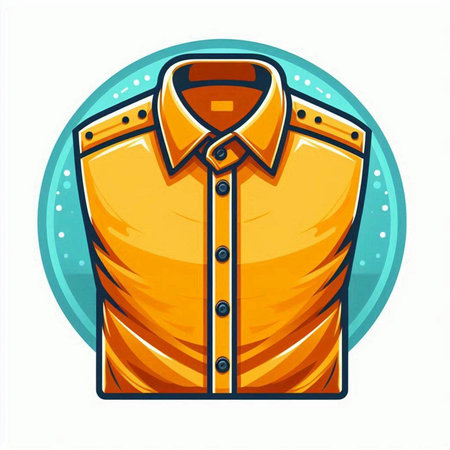Shirt icon. Vector illustration isolated on white background. Cartoon style.のイラスト素材