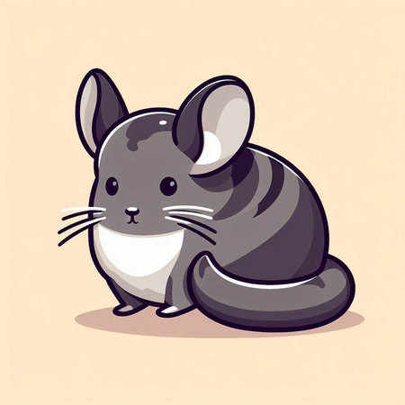 Cute little mouse cartoon vector illustration. Cute little mouse icon.のイラスト素材
