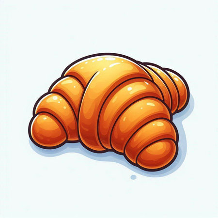 Croissant icon. Vector illustration of a croissant.のイラスト素材